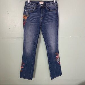 Driftwood 27X33 Kelly‎ Denim Jeans Embroidered Butterfly Blue Bootcut